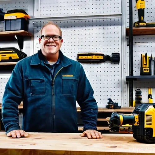 전동 공구 전문가용 추천 - **Prompt:** "A highly skilled and experienced craftsperson, gender-neutral, stands proudly in a mode...