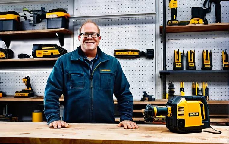 전동 공구 전문가용 추천 - **Prompt:** "A highly skilled and experienced craftsperson, gender-neutral, stands proudly in a mode...